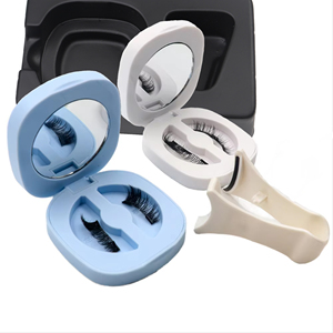 Cils magnétiques, kit de cils en faux vison moelleux et légers avec miroir portable et applicateur, cils magnétiques avec logo personnalisé - Product Image 1