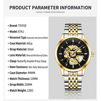 Montre-bracelet mécanique automatique de luxe Tevise 874J, marque de mode originale, étanche, pour homme, Reloj Montre Homme Uhr