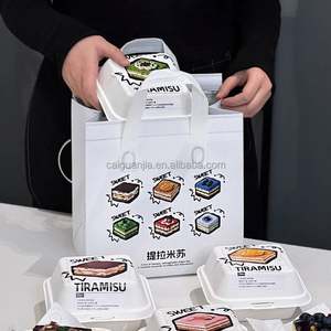 Non-woven Takeaway Bag Disposable Tinfoil Insulation Catering Milk Tea Baking Bag Custom logo - Product Image 1