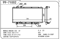 Nouveau radiateur d'origine HanBo pour berline 323 (1988-1994) 1.3L/1.6L/1.8L B6S7-15-200A/B6S7-15-200F