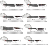 Couteau Santoku tranchant rasoir japon damas couteau de Chef en acier inoxydable mode couteau occidental manche ergonomique en résine de cuivre platine