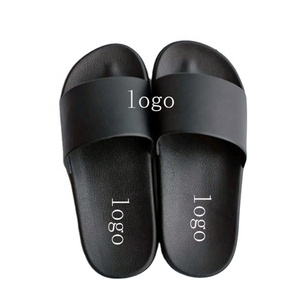 Oem Custom Black Slides Footwear Sandal PVC, Logo Slippers <b>Men</b> Plain Blank Slide Terlik <b>Flipflops</b> Designer Slideses slippers - Product Image 1