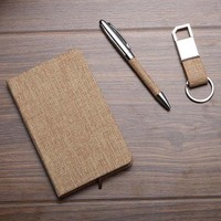 Ensemble de papeterie d'entreprise de luxe personnalisable, cadeau promotionnel, ensemble de bloc-notes A6 à couverture rigide, ensemble de cadeaux exquis