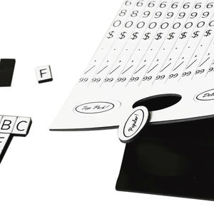 ตัวอักษรแม่เหล็กพลาสติกขนาดกลางสำหรับตกแต่งตู้เย็นดีไซน์ส่วนตัว4ชิ้นสไตล์ศิลปะสมัยใหม่ - Product Image 4