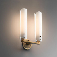 Applique murale décorative moderne pour hôtel, en laiton et alabâtre, avec éclairage LED de luxe, pour salle de bain