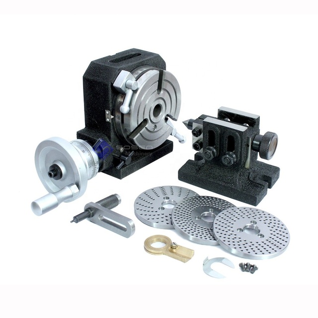 Mini Milling Horizontal Vertical Rotary Table Motor for Milling Machine 3 Inch Diameter 0-90 Degree Tilting Cast Iron Material
