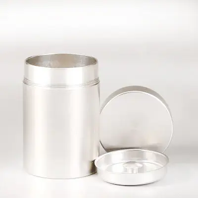 P87チタンアルミニウム合金ミニティーティンボックス包装金属小缶インナーカバー2層カバーティー缶