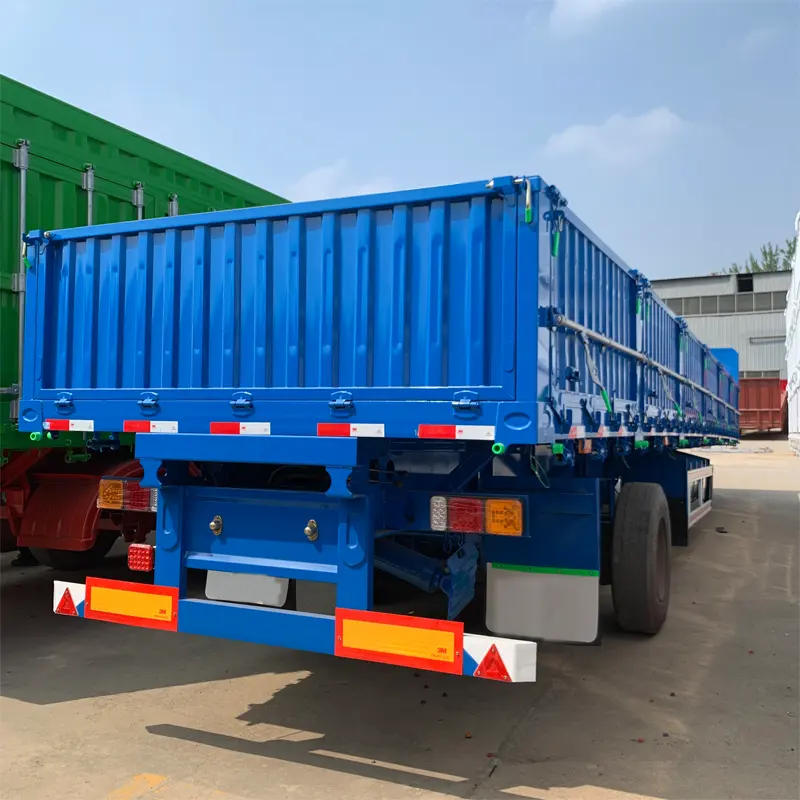 China High Quality 3 Axle customizable Low bed cargo box semi Trailer