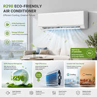 AC Split Gree Europe 12000btu A+++ Pompa Panas dengan Refrigeran R290 Low GWP, Inverter AC ECO Klimaanlage untuk Jerman