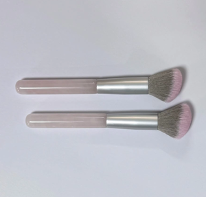 Herramientas de belleza brochas de jade de cuarzo rosa piedra natural al por mayor para maquillaje - Product Image 5