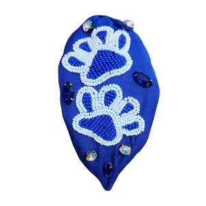 Accessoires de cheveux de jour de jeu à la mode cristal GAMEDAY bandeau noué bandeaux de noeud de perle de rocaille directement de l'inde - Product Image 3