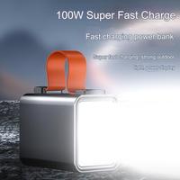 Logo personnalisé HDL 100W Portable 60000mah Chargeur pour ordinateur portable Charge super rapide Powerbank Batterie d'urgence Portable Power Bank