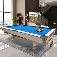 Table de billard de style américain de 9 pieds pour jeu d'intérieur, table de billard à 9 boules avec plateau en ardoise, retour automatique des billes, table de billard commerciale