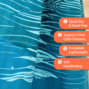 친환경 인기상품 100% 폴리에스터 마이크로화이버 스웨이드 양면 고급 모던 비치 타월 항균 속건 맞춤 인쇄 - Product Image 3