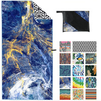 Grand Sandrpoof de luxe recycler microfibre cadeau promotionnel personnalisé séchage rapide natation serviette de plage