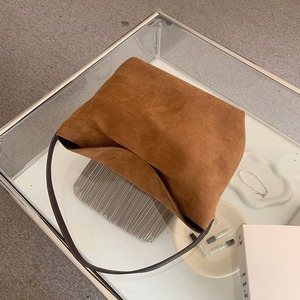 Frosted Brown Suede Small <b>Square</b> Handbag Soft Magnetic Buckle Underarm Bag For Women Everyday Outfits - Product Image 5