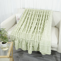 Plaid en polaire jacquard - Doux, chaud, moelleux, confortable, pelucheux, pour toutes les saisons, design moderne, 100% polyester pour canapé/lit
