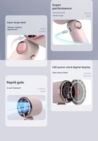 Ventilateur de poche sans pales USB mini rechargeable, affichage numérique, 100 vitesses, haute vitesse, turbo violent