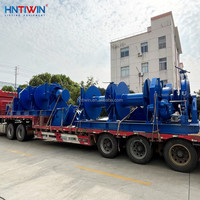 HNTIWIN - Fabricante de Alta Calidad - Cabrestante Hidráulico de Servicio Continuo Call Master Marine de 20000 Libras con Certificación BV/CCS/ABS/CE, 15 m de Acero