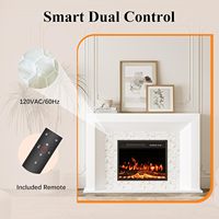 Cheminée électrique autoportante moderne avec support TV, tailles personnalisées, insert de 23 pouces, chauffage, télécommande, minuterie tactile