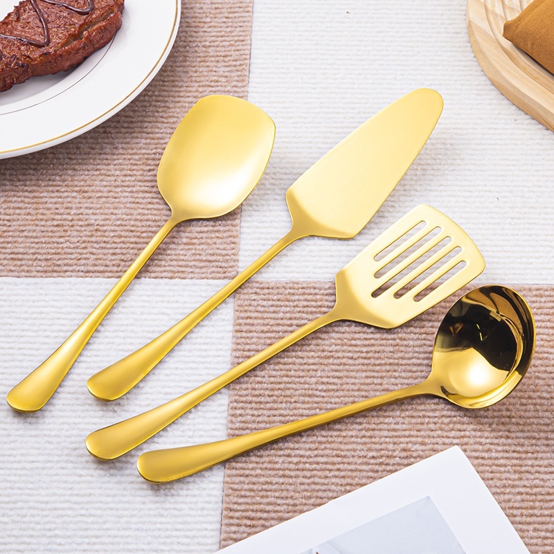 Modern Disposable Soup Drain Spoon Thickened Gold Stainless Steel for Hotel Buffet & Public Serving for Giveaways · image 4