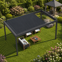 Pergola moderne en aluminium Sweet Home avec système de toit pliant intelligent, pavillon extérieur imperméable pour terrasse de jardin