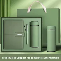 Coffret Cadeau Promotionnel en Cuir PU Écologique A5 pour Entreprises : Thermos, Carnet, Stylo, Bouteille, Impression Numérique – Vente en Gros