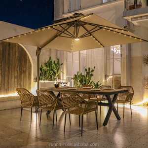 Nouveau design extérieur soleil diode électroluminescente terrasse romain parasol parapluie romain chaise de jardin mobilier d'extérieur - Product Image 1