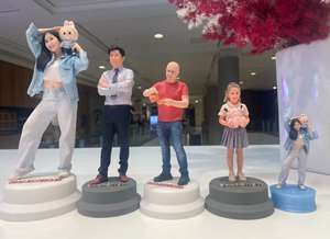 Online 3D Mini Me Portrait Doll Servicio rápido Persona real Impresión 9 12 15 18 cm Figuras DE ACCIÓN Gente real Fotorrealista Mini - Product Image 3