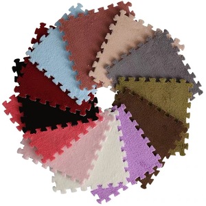 Dễ thương nhà phòng khách bọt Thảm vuông cộng với nhung khâu da lộn Mat pavimento EVA incastro karpet sang trọng thảm cho phòng ngủ - Product Image 1