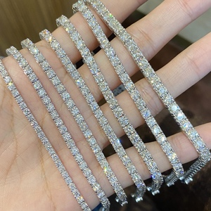 <span class=keywords><strong>Bracciale</strong></span> Tennis in Moissanite al Prezzo Più Basso, 2mm-6.5mm Disponibile, Argento <span class=keywords><strong>925</strong></span>, <span class=keywords><strong>Bracciale</strong></span> Hip Hop per <span class=keywords><strong>Uomo</strong></span> e Donna, Collana Tennis VVS GRA - Product Image 2
