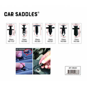 Remaches de plástico negro para carrocería de coche, 6 tipos, para kit de reparación de carrocería, 100 unidades - Product Image 2