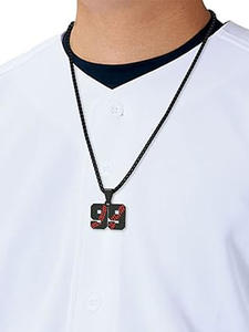 2024 personnalisé sport hip hop femmes hommes garçons breloques en acier inoxydable bijoux pendentif baseball numéro collier - Product Image 6