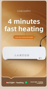 Plastificatrice a caldo BYON BY-100 per casa e ufficio, mini sigillatrice in plastica per documenti A4/A5/A6, <span class=keywords><strong>foto</strong></span> e patenti - Product Image 2