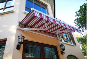 Auvent rétractable en alliage d'aluminium pour porte-fenêtre de patio, pare-soleil extérieur coupe-vent avec revêtement en PVC - Product Image 5