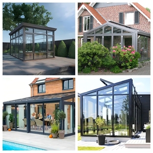Offre spéciale Sunnyjoy Sunroom anti-corrosion coupe-vent <span class=keywords><strong>et</strong></span> étanche avec verre trempé pour serre extérieure Sunroom - Product Image 6