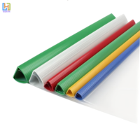 Barres de reliure à glissière incurvées lisses en PVC barres de dossier transparentes Clips de tige de traction A4 en tissu de clôture Clips de barre de traction