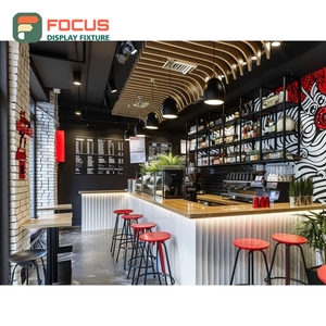 Vitrine à café sur mesure, haute, avec étagères en verre, pour l'affichage des grains, finition noyer, pour café - Product Image 5