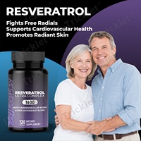 Supplément à base de plantes naturel de haute pureté Trans Resvératrol Capsules de resvératrol d'extrait de pépins de raisin vente en gros OEM