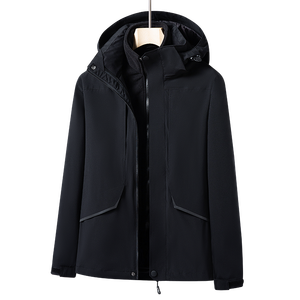 Logo personnalisé Automne et hiver nouveaux vêtements d'hiver trois-en-un pour hommes manteau deux pièces coupe-vent et imperméable aux couleurs assorties - Product Image 4