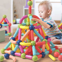 Juguete Educativo Magnético de Construcción, Bloques de Plástico Versátiles de 40 Piezas para el Desarrollo Cerebral Infantil