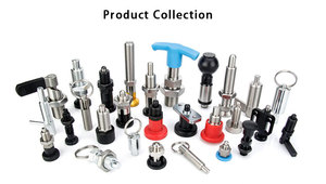 Có thể thu vào mùa xuân nạp khóa thép không gỉ l-xử lý chỉ mục plungers với Lock-out Nuts - Product Image 4