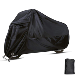 Housse universelle étanche pour moto Stockage extérieur Tous temps Pluie Neige Soleil Hiver avec trous de verrouillage Nuit Réfléchissant Noir - Product Image 2