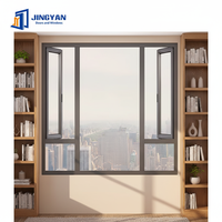 Ventana Abatible de Aleación de Aluminio Resistente con Apertura Suave para Decoración del Hogar y Proyectos de Villas