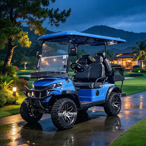 Voiturette de golf électrique solaire populaire 2026, 4 places, batterie lithium 48V, autonomie étendue, personnalisable pour parcours de golf - Product Image 1