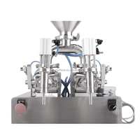 Bouteille à double tête Eau liquide Crème cosmétique Chocolat Cosmétiques Rouge à lèvres Pâte de ketchup Pompe à piston Machine de remplissage pneumatique