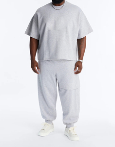 Pantalon de survêtement cargo pour <span class=keywords><strong>homme</strong></span> en coton épais, style streetwear, à empiècements superposés, coupe oversize ample et bouffante, style <span class=keywords><strong>hip</strong></span>-<span class=keywords><strong>hop</strong></span> et skate - Product Image 2