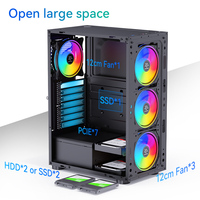 SNOWMAN New Arrivals PC Casing Computer Case ATX PC Case HD USB3.0 Tempered Glass Computer case & Towers Gaming Chassis