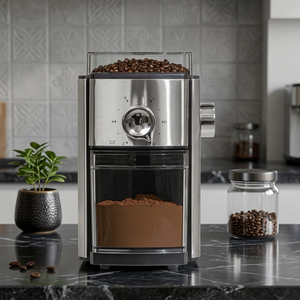 <span class=keywords><strong>Molinillo</strong></span> de Café Compacto Cuadrado con Muelas Planas, Tanque de Granos de 14g, Temporizador y Apagado Automático, para Uso Doméstico, Venta al por Mayor - Product Image 5