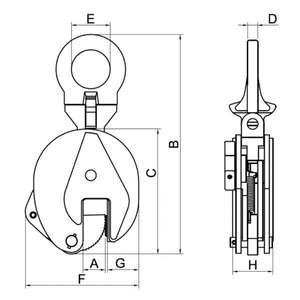 BETA - 081350050 ROBUR-Pinces de levage en acier avec yeux de levage articulés-EAN 8054809144757 VISES, PINCES ET CORDES - Product Image 4